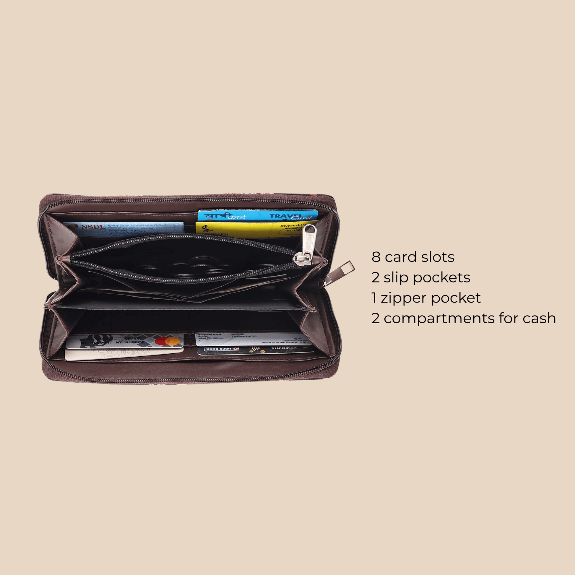 Vera Bella Classic Zipper Wallet - Vivistry