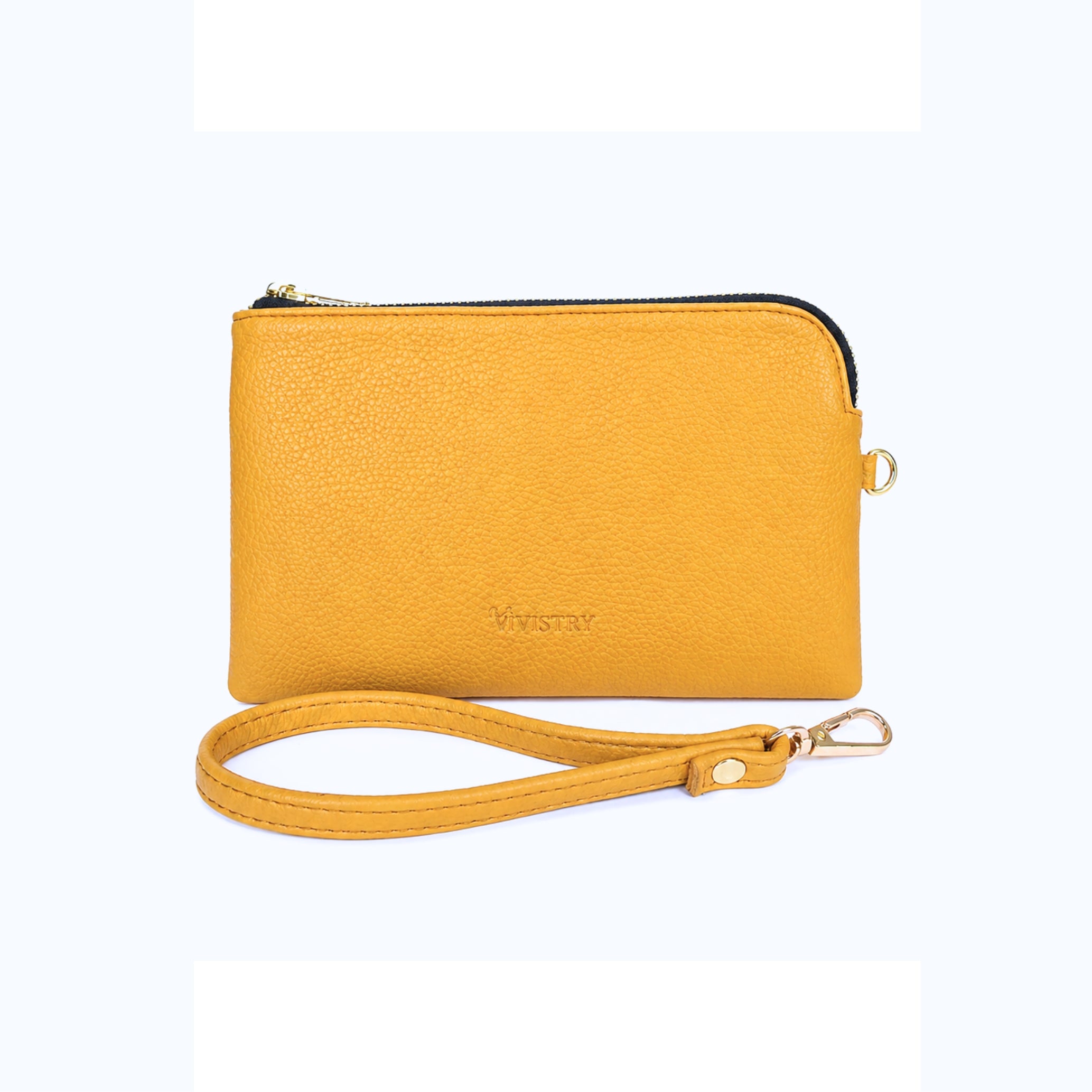 Rover Phone Wallet with Wrist Loop – Mustard Gold
