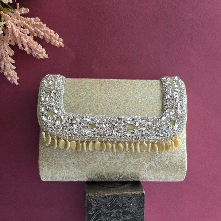 Women Crystal Beaded Clutch & Sling Bag - Vivistry
