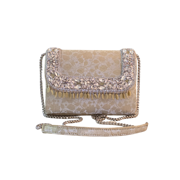 Women Crystal Beaded Clutch & Sling Bag - Vivistry