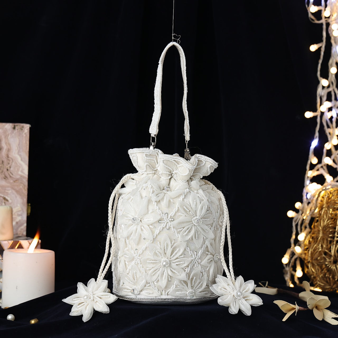 Royale Bloom Potli White